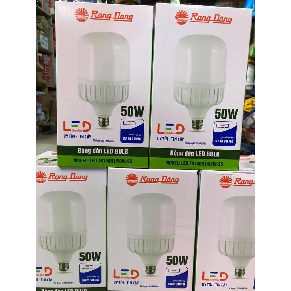 Bóng đèn Led Bulb Trụ Rạng Đông TR140N1/50W-SS (Trắng) Đui E27 tiết kiệm điện Bảo vệ mắt Siêu Sáng Tuổi thọ 15000 giờ