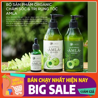 [SALE SỐC] Combo bộ gội & xả thảo mộc Amla - Trị rụng tóc - Sản phẩm chính hãng - LACO