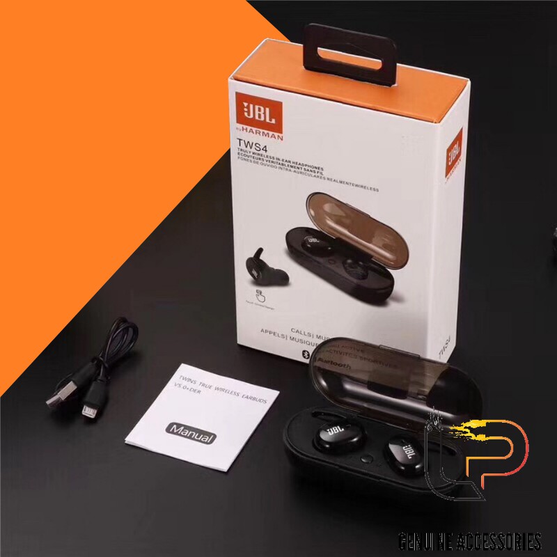 Tai Nghe Bluetooth 5.0 Cảm Ứng Hai Tai JBL Harman TWS4 Nhét Tai