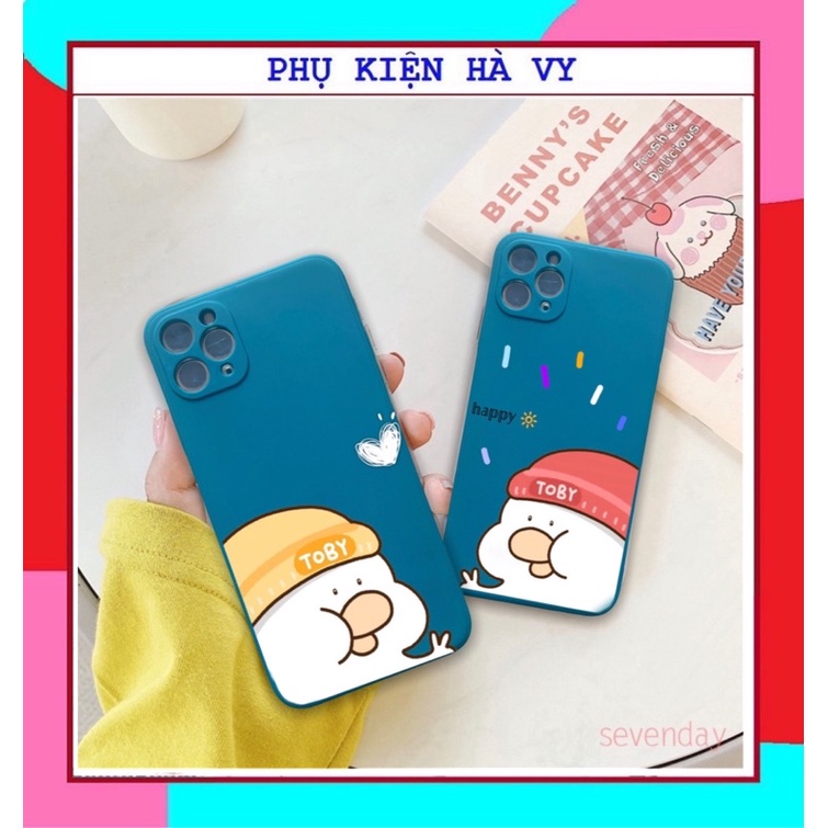 Ốp lưng e hình đôi vịt TOBY happy cute cạnh vuông giả ip12 5/5s/6/6plus/6s/7/7plus/8/8plus/x/xr/xs/11/12/pro/m