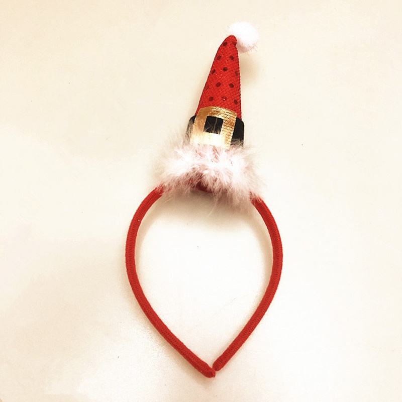 Băng Đô Mũ Ông Già Noel Đính Kim Sa Lấp Lánh
