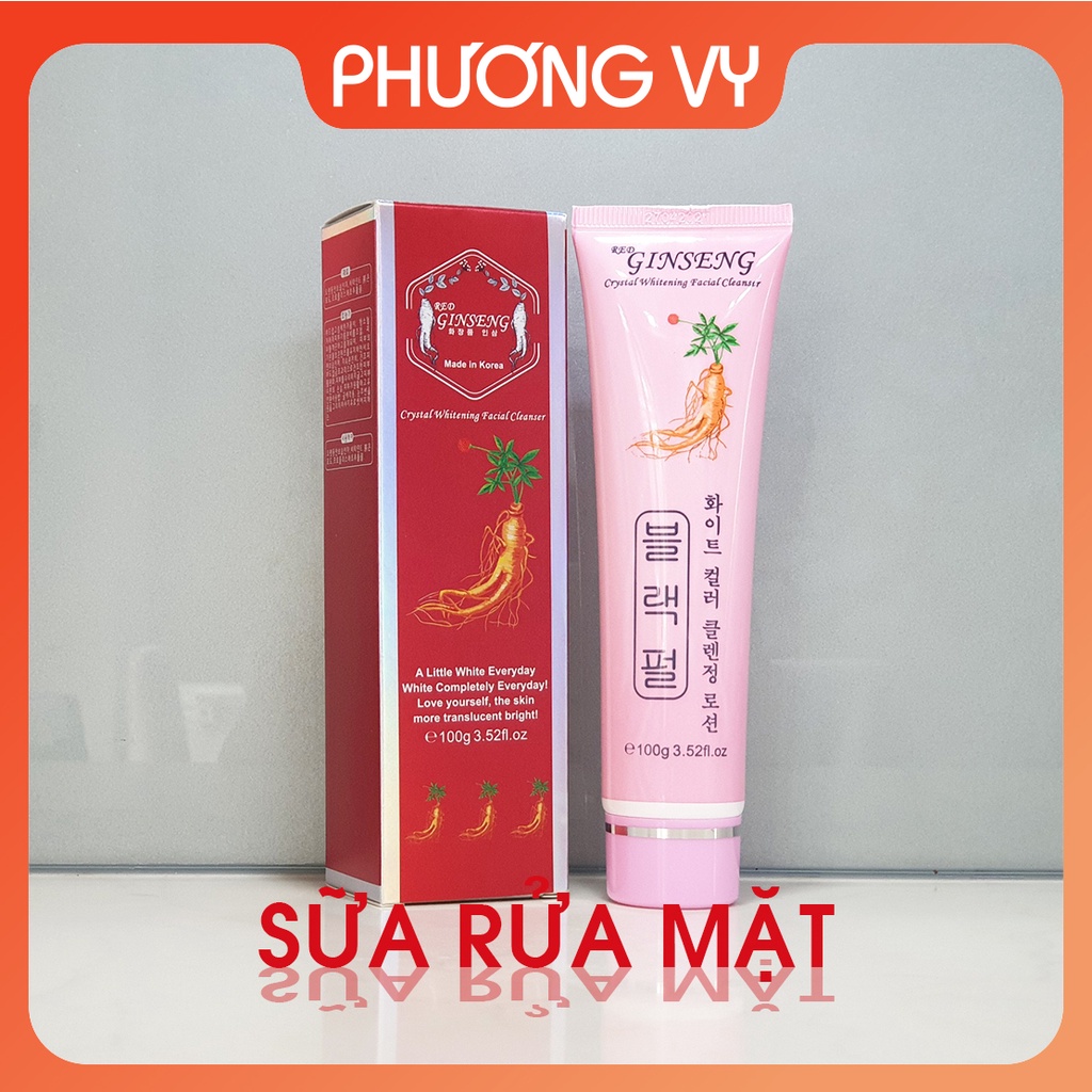 Sữa rửa mặt Red Ginseng, giúp sạch nhờn và làm sạch da mặt, mỹ phẩm Ginseng.