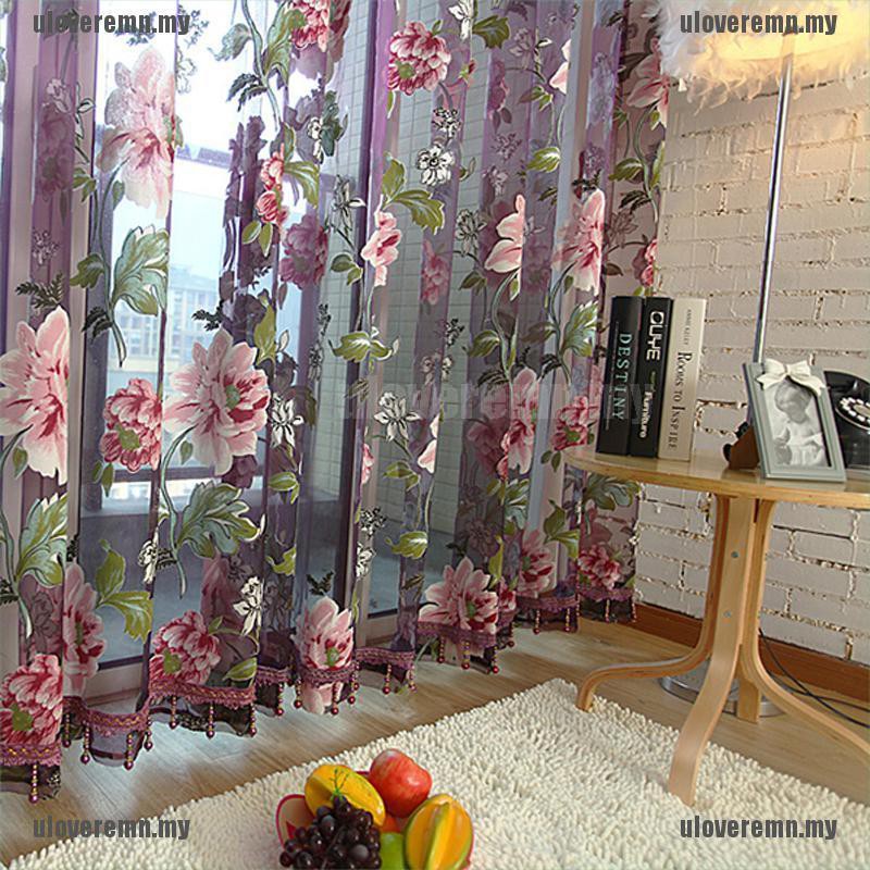 Rèm Cửa Hoa Mẫu Đơn 100x200cm