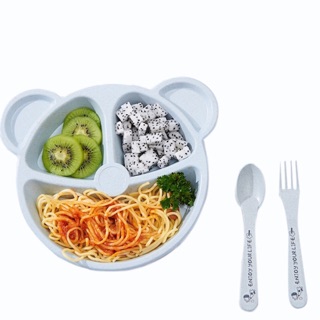 Khay ăn dặm lúa mạch hình gấu