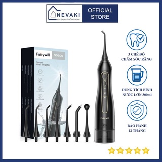 Máy Tăm Nước Cầm Tay NEVAKI L6 Fairywill Làm Sạch Răng Hiệu Quả chế độ tùy chỉnh áp lực phun phù hợp với mọi lứa tuổi