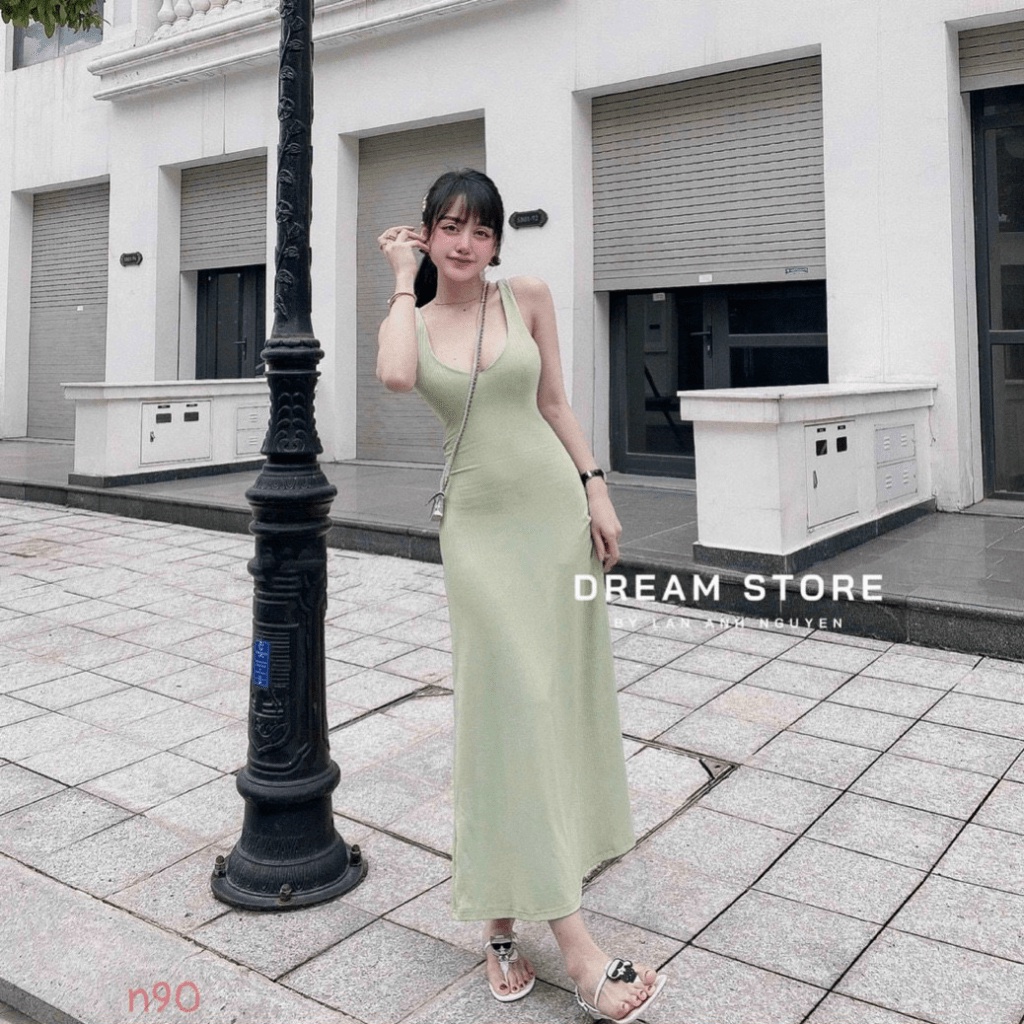 (FREE SHIP) ĐẦM BORIP HAI DÂY DÁNG DÀI TÔN BODY HHP