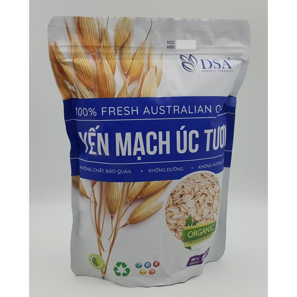 Yến mạch úc tươi CÁN DẸT hỗ trợ giảm cân.