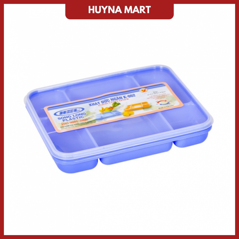 Khay Đựng Cơm Chia Phần Có Nắp Đậy 5 Ngăn Bằng Nhựa Song Long 002