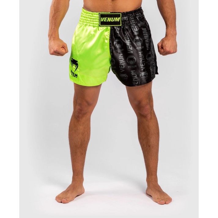 Quần Muay Thai Venum Logos - Black/Green