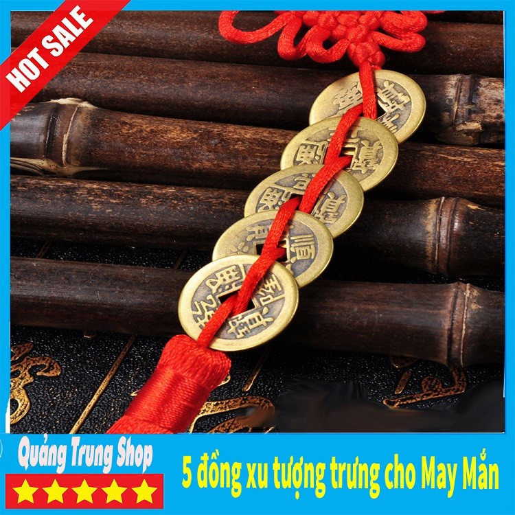 Dây Tiền Xu Ngũ Đế ⚜️FREESHIP⚜️Kim Tiền May Mắn