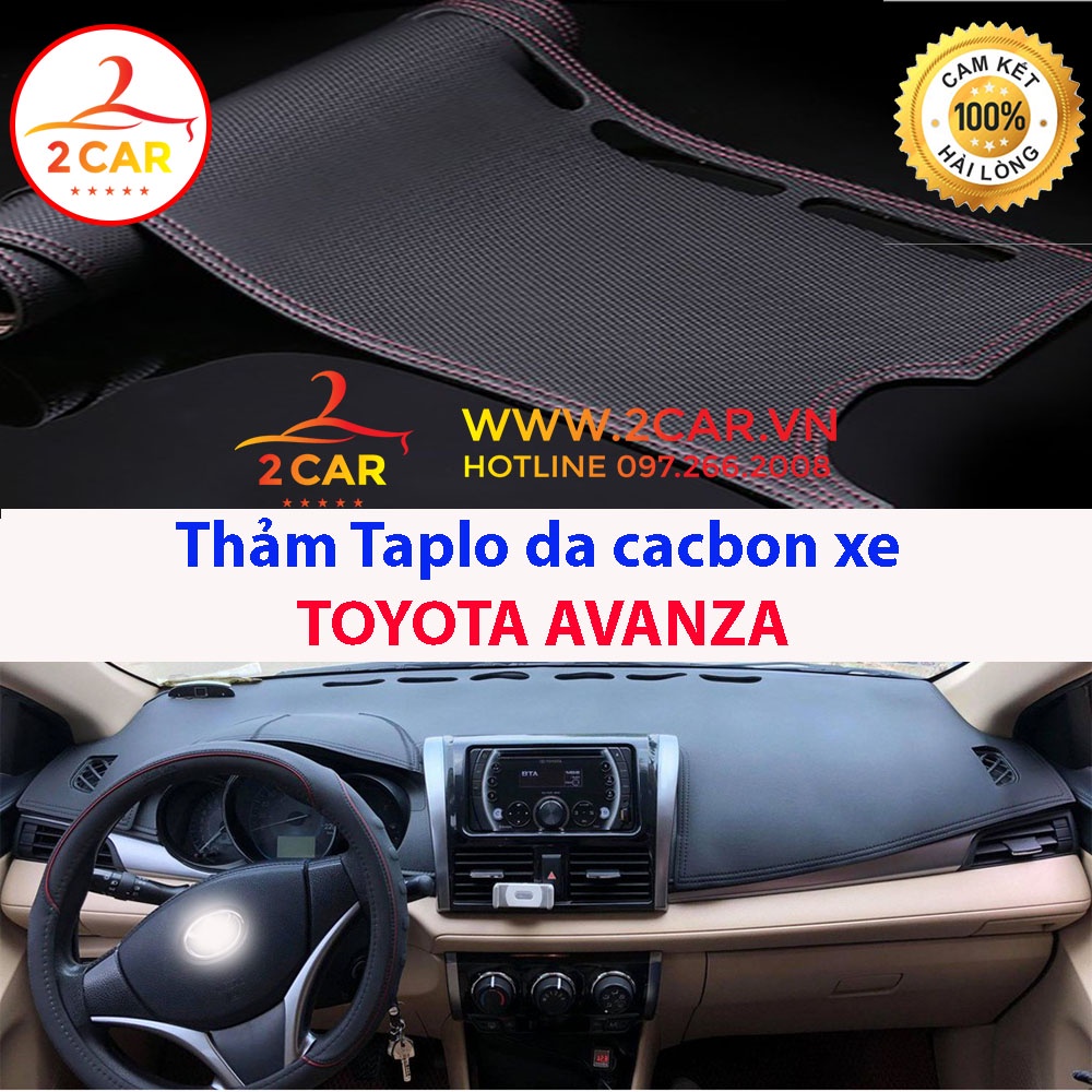 Thảm taplo xe Toyota Avanza 2022 , 2023 Da vân Carbon Cao Cấp, Chống Nóng Cho Xe