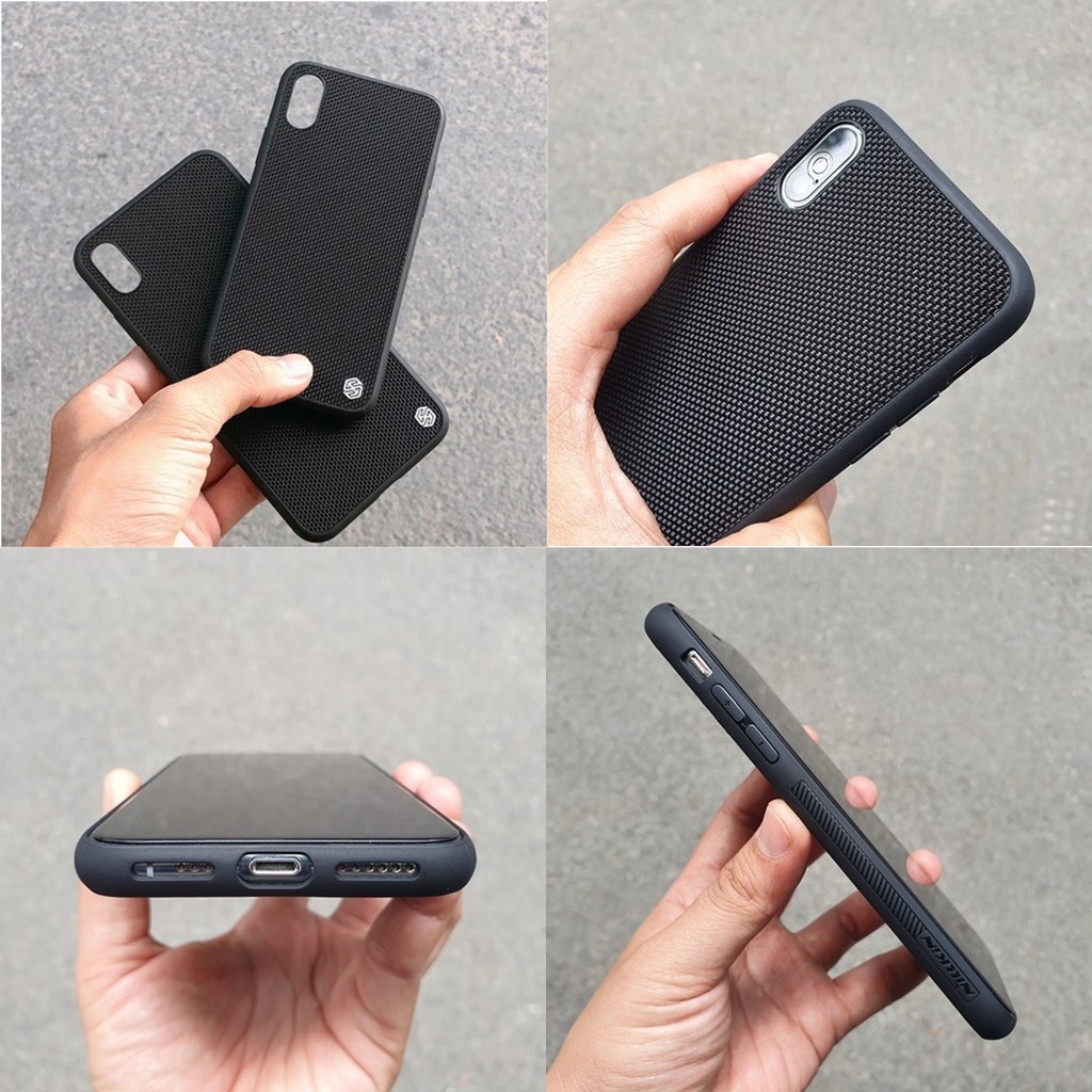 ỐP LƯNG IPHONE XS MAX NILLKIN TEXTURE NYLON FIBER CHÍNH HÃNG [NEW SALEOFF]