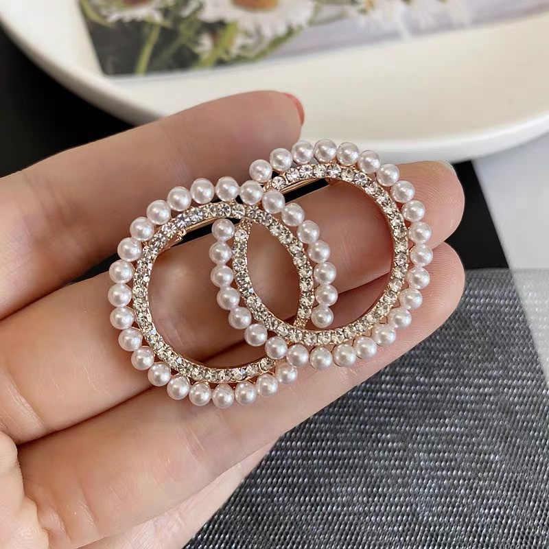 Ghim Cài Áo Hình Hoa Tuyết Đính Ngọc Trai Nhân Tạo Thời Trang Cho Nữ