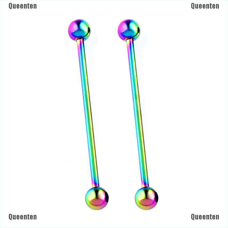 ★Queen★Surgical Steel Industrial Bar Scaffold Ear Barbell Ring Women Piercing Jewelry