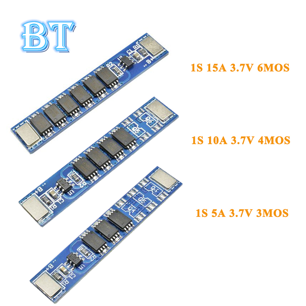 Bảng bảo vệ pin sạc Li-ion Li-ion 1 x 1S 3.7V 5/10 / 15A 18650 Bảng Mạch Bảo Vệ Pin Lithium