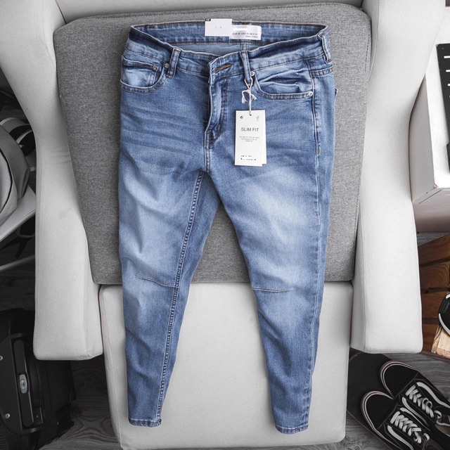 Quần jean nam Zr nhấn gối mẫu mới 2020- jean co giãn- ống ôm