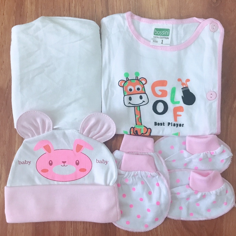 Set đồ sơ sinh 5 món nhiều màu