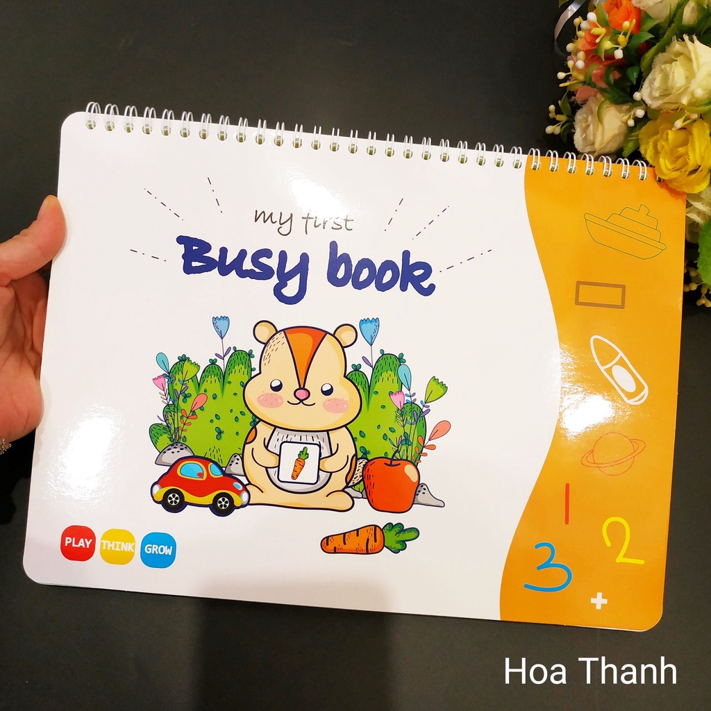 Học liệu Thế giới xung quanh MY FIRST BUSY BOOK , học liệu Montessori, từ vựng tiếng anh