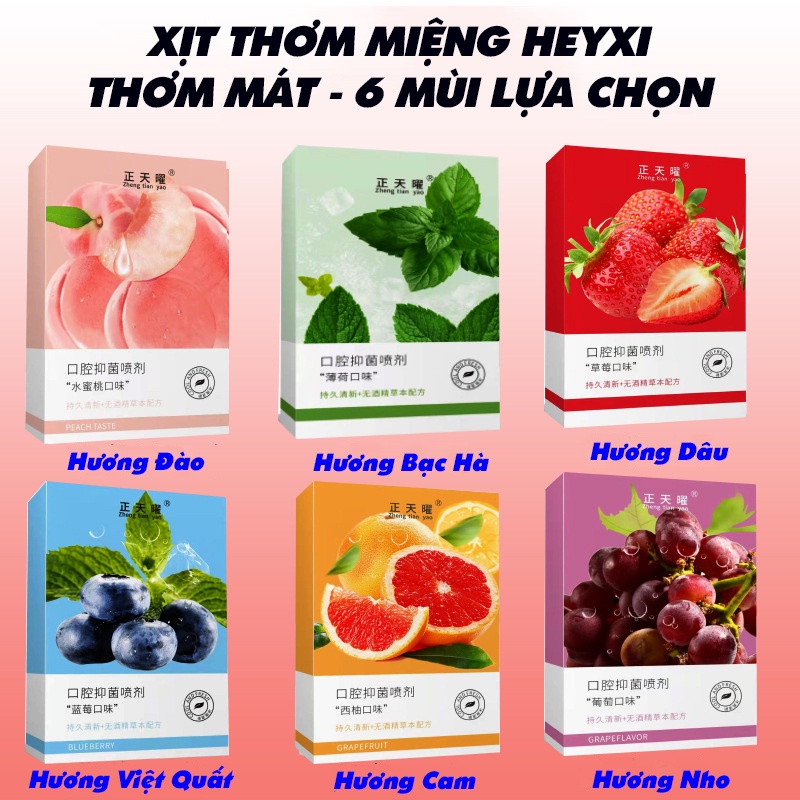 Xịt thơm miệng 6 vị thơm mát cho mùa hè, giảm mệt mỏi căng thẳng và tự tin thơm miệng