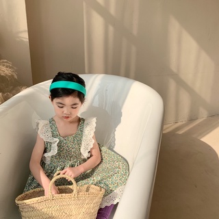 [Hình Chụp Thật] - Váy Trẻ Em Váy ren Không tay in hoa - Tiệm Cô Đậu - Quần Áo Trẻ Em Hàn Quốc