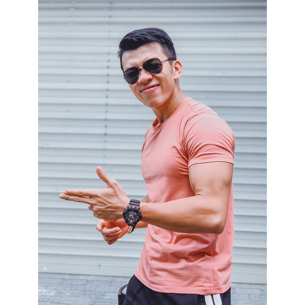 Áo thun body LÀNG HOA WORKOUT - Áo thun nam tập luyện