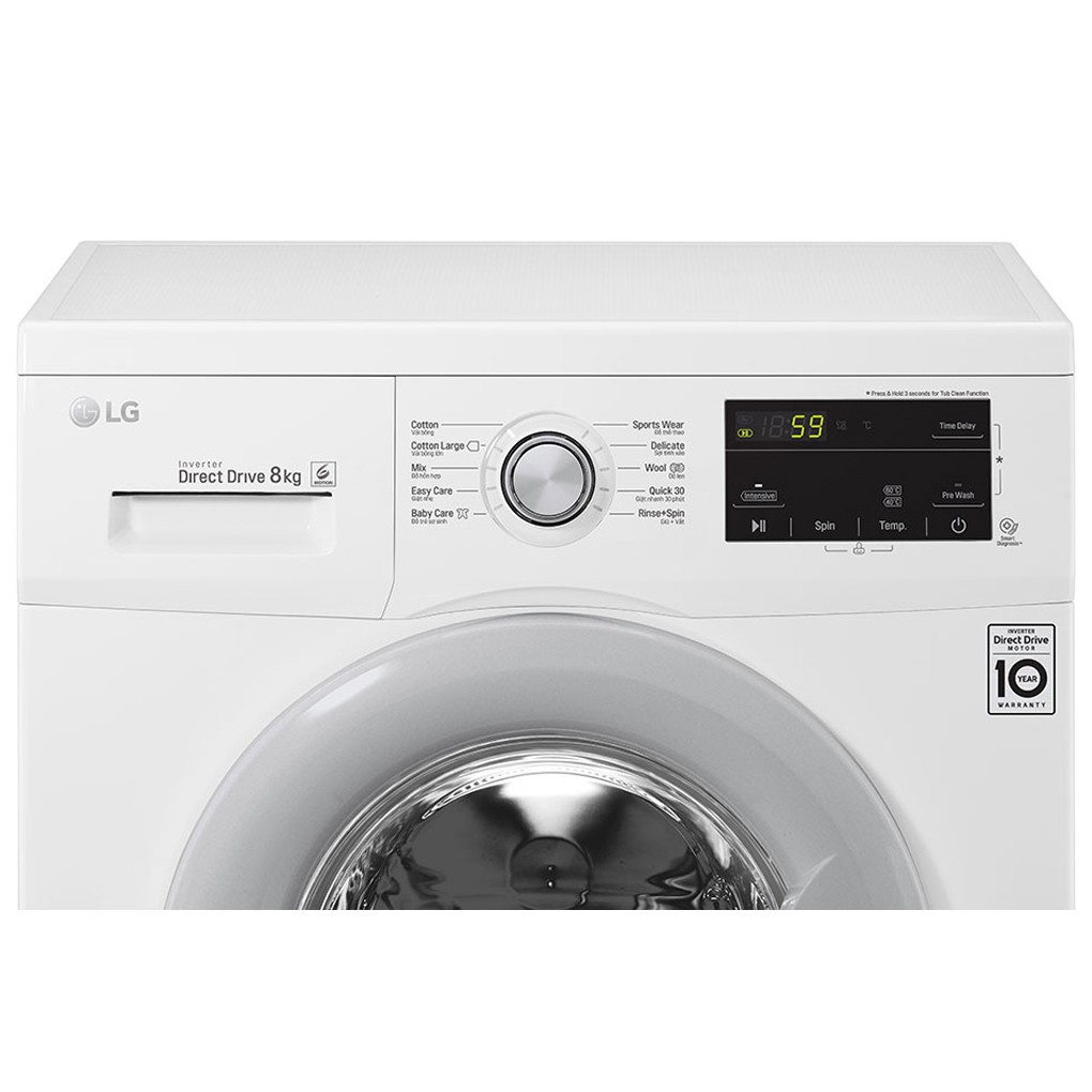 [Giao HCM] Máy giặt lồng ngang LG Inverter 8 kg FM1208N6W