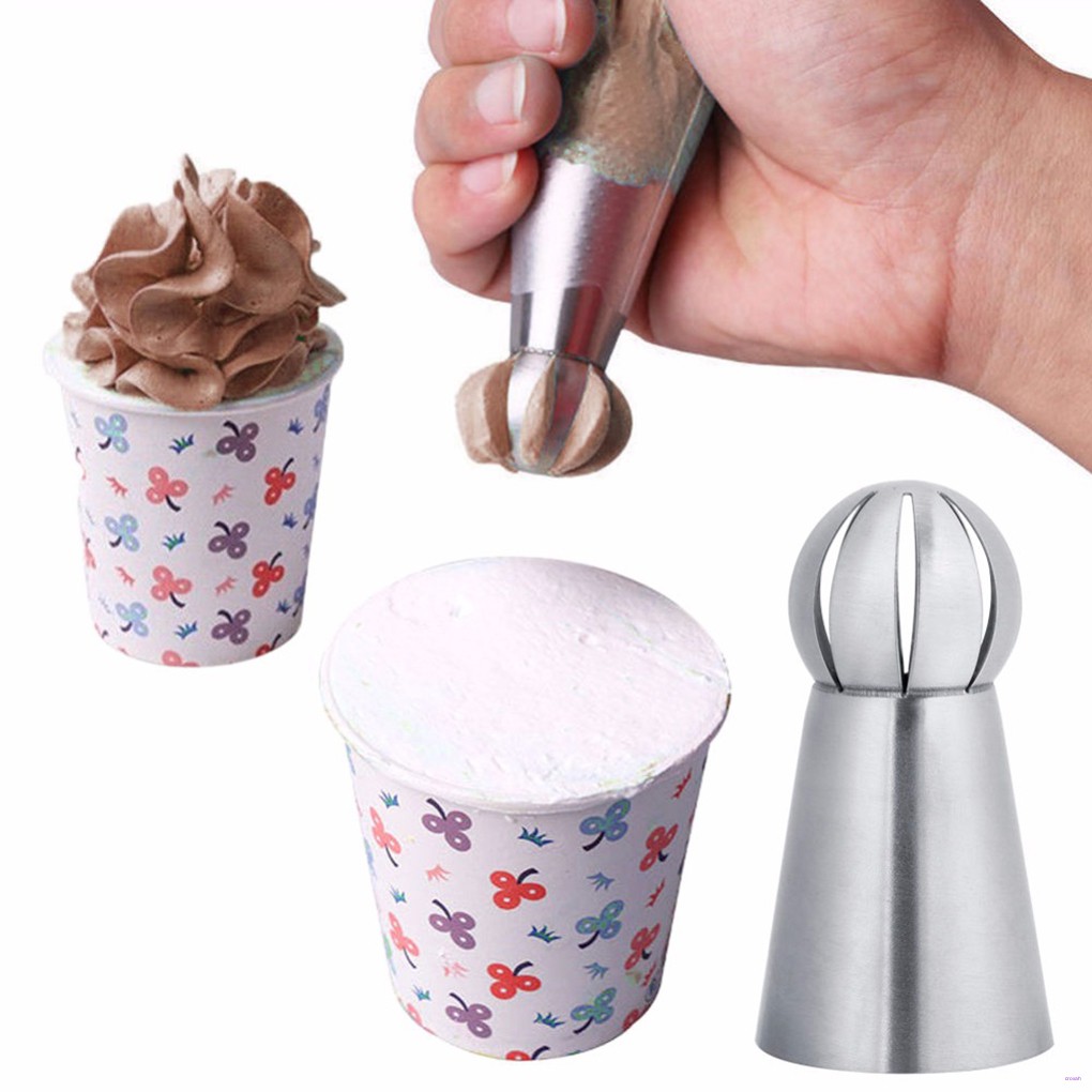 Set 3 đầu bắt kem trang trí bánh bằng thép không gỉ tiện lợi