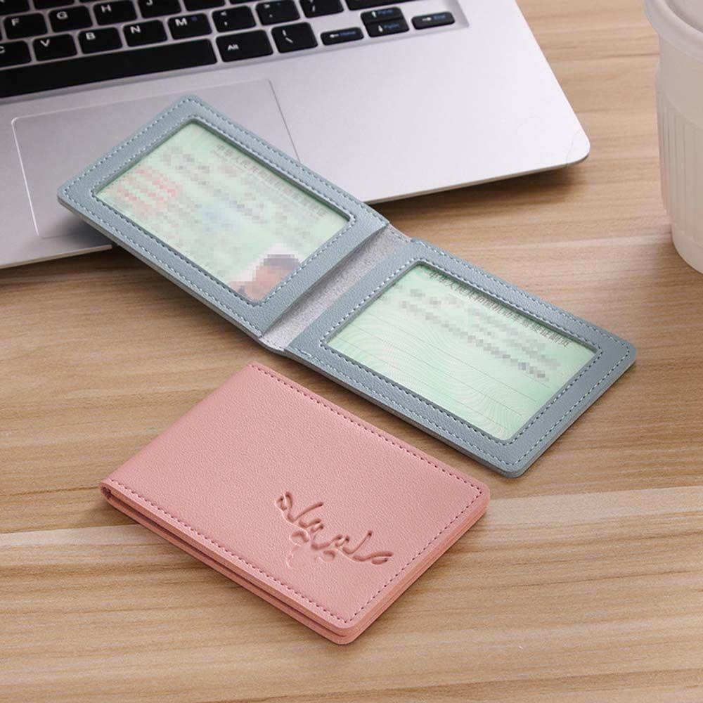 FORBETTER Ví Da PU Đựng Bằng Lái Xe Màu Kẹo Ngọt Phong Cách Vintage