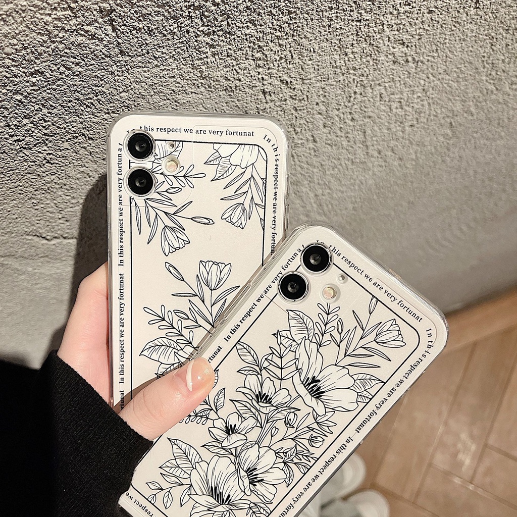 Ốp lưng iphone Mềm Họa Tiết Hoa Cho Iphone 12 11 12 12 12 12 Pro 12 Pro Max 11 Pro Max Xs Max Xr 8 Plus 7 Plus 6s 6
