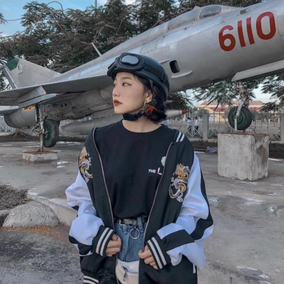 Áo Khoác Dù BOMBER RỒNG ĐEN DRAGON Unisex