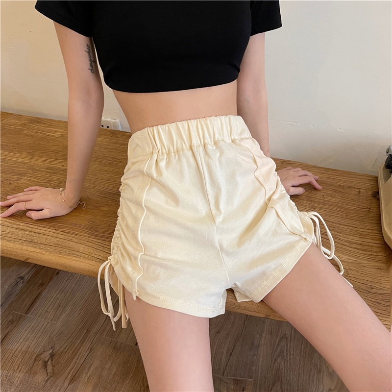 Quần Short Lưng Cao Phối Dây Rút Thời Trang Mùa Hè Dễ Phối Đồ