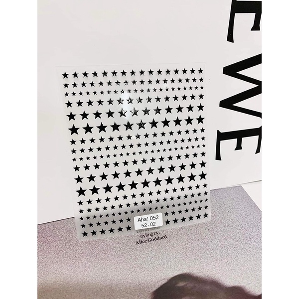 Sticker lụa sao - tim dán móng tay