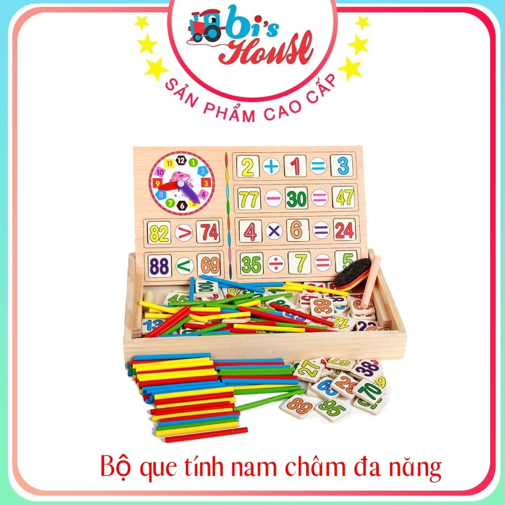 Bộ Que Tính Học Toán Bằng Gỗ Giúp Bé Phát Triển Trí Não