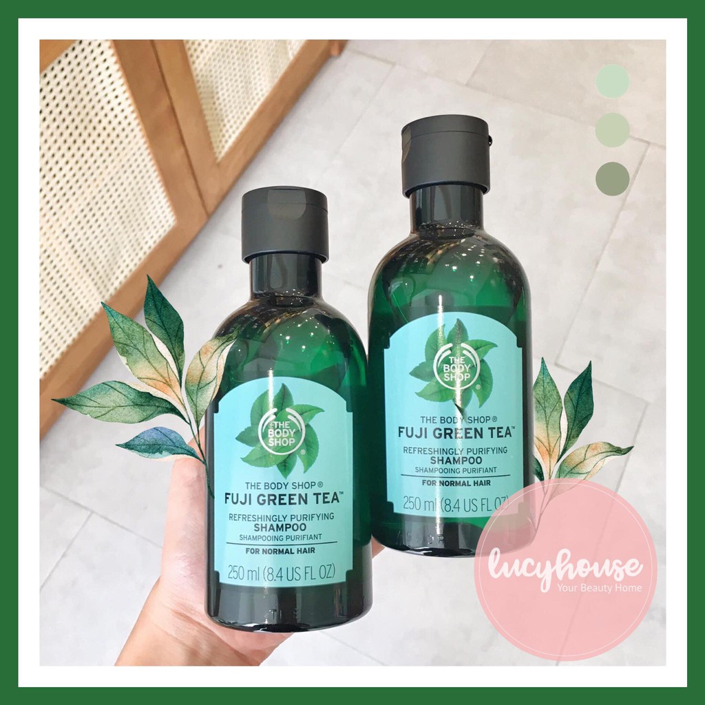 Dầu gội và dẩu xả Fuji green tea The Body Shop cho tóc dầu