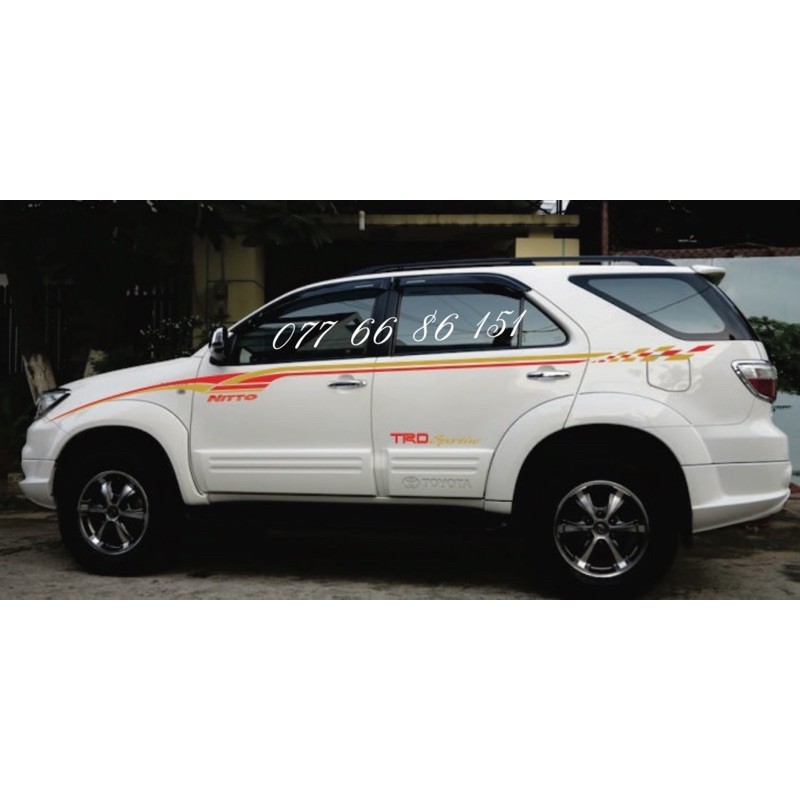 Tem Dán Sườn Xe Fortuner.Cho tất cả dòng xe