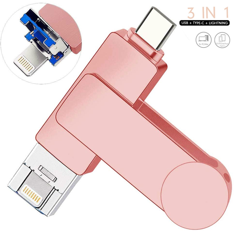 USB lưu trữ dữ liệu Type-C OTG 16GB 32GB 64GB 128GB 256GB 512GB cho iPhone