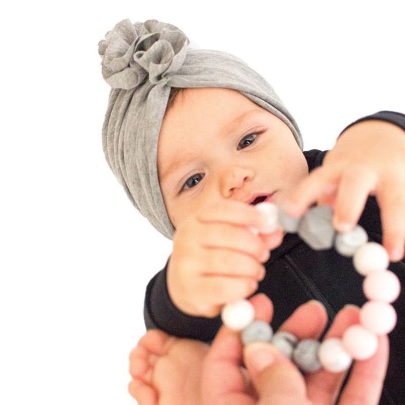 Mũ Turban Màu Trơn Phong Cách Công Chúa Dành Cho Bé Gái