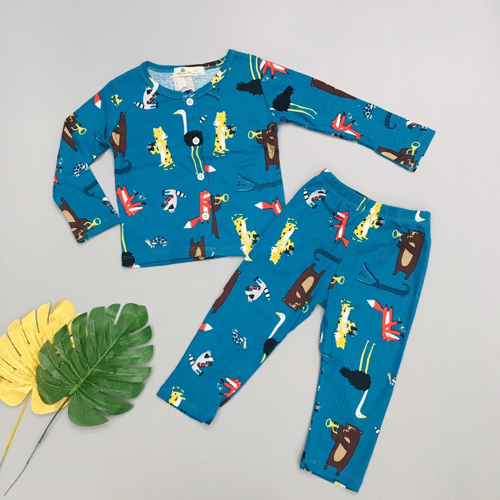 Quần áo thu đông cho bé trai, đồ bộ dài tay cho bé, chất cotton, size 1-7 - SUNKIDS