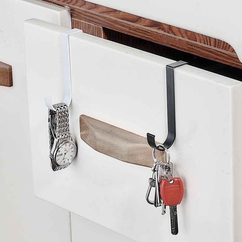 Móc Treo Đồ Dùng Gắn Sau Lưng Cửa Bằng Nhôm Hình Học 2 Kiểu Đơn Giản Đa Năng Tiện Dụng Cho Nhà Bếp/ Tủ Quần Áo