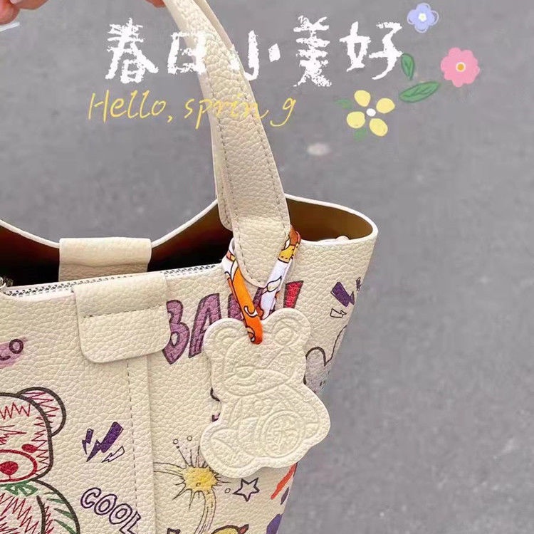 Túi Xách Đeo Vai Họa Tiết Graffiti Mẫu Mới 2023 Thời Trang Cho Nữ