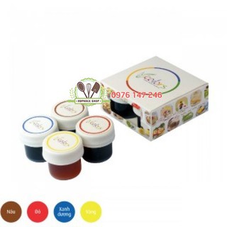 Màu thực phẩm Vcolors bộ 4 màu
