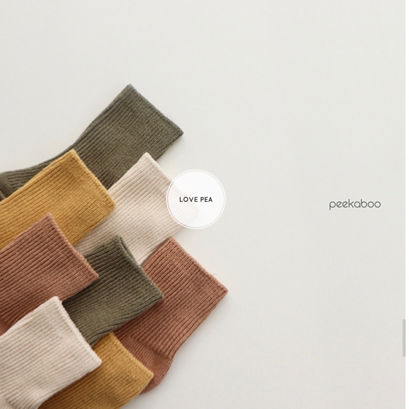 Set 4 đôi tất bắp Peekaboo