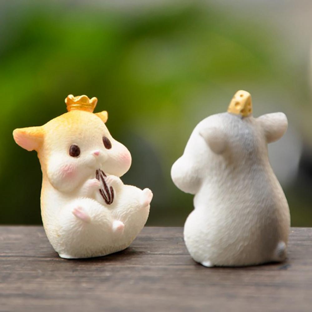 Đồ trang trí Chuột Hamster Hoạt Hình Dễ Thương Dùng Trang Trí Tiểu Cảnh