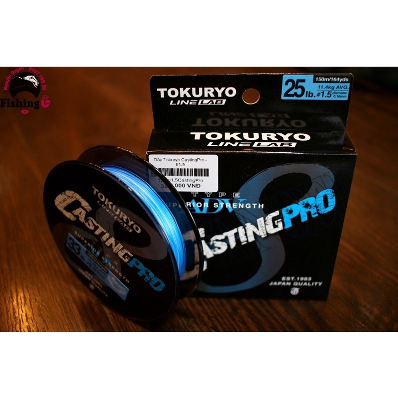 Dây PE câu lure Tokuryo Casting Pro. Dây Pe màu xanh