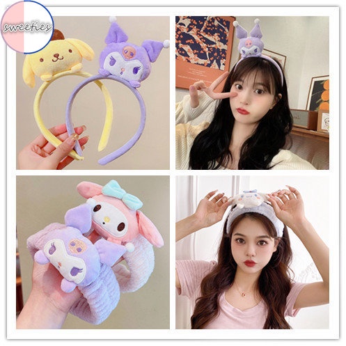 Băng Đô Cài Tóc Co Giãn Chống Trượt Hình Búp Bê Hoạt Hình Dễ Thương