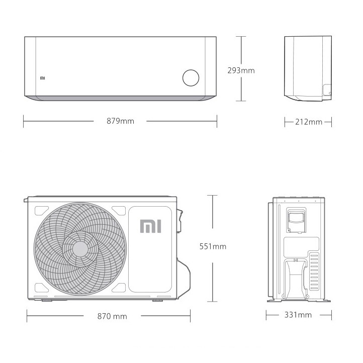 Điều hoà thông minh XIAOMI 2 chiều INVERTER tiết kiệm điện internet V1A1 1.5PH 13000 BTU phòng khách ngủ 12000 máy lạnh