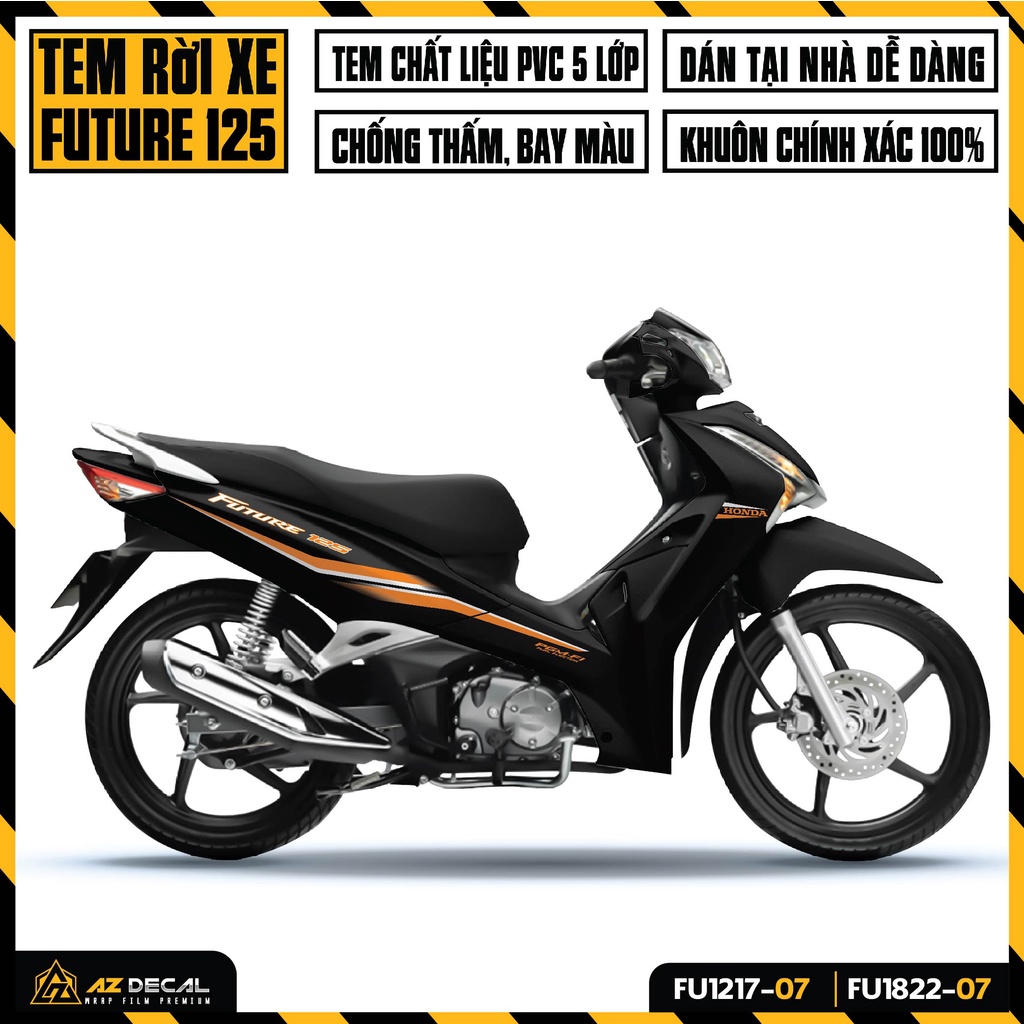 Tem Decal Dán Xe Future 125 Thể Thao Dễ Dán | FU-07 | Tem Rời Future FI 2012 - 2022 Cao Cấp, Chống Phai Màu Vĩnh Viễn