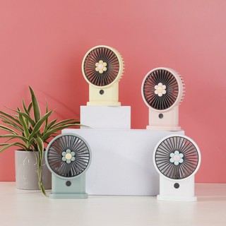 Quạt mini để bàn hình bông hoa nhỏ xinh 3 tốc độ, 5 cánh- Hàng nhập khẩu, bảo hành 3 tháng