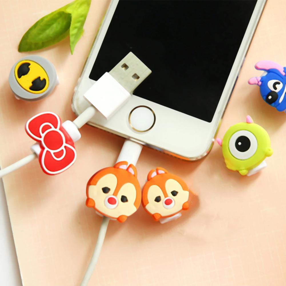 Dụng cụ bảo vệ đầu dây cáp sạc dữ liệu hình dạng hoạt hình tiện lợi