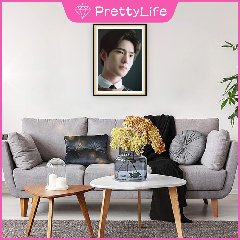 Tranh Đính Đá 5D Tự Làm 30x40cm/40x50cm Hình Âm Dương Trang Trí Nhà Cửa